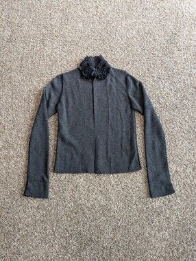 Sacai 243 Japan Wool Silk Sweater Gray Size 42 / Medium